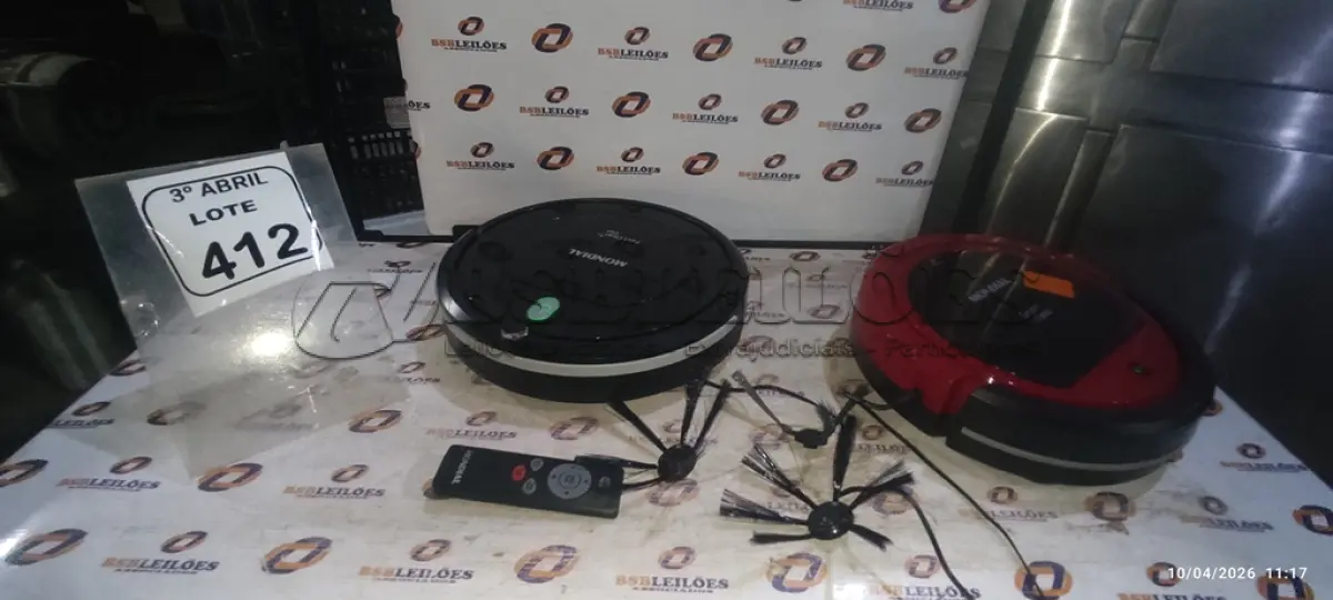 LOTE 412 - 01 ASPIRADOR ROBÔ MARCA MONDIAL. (NO ESTADO) ATENÇÃO! FAZER A VISITAÇÃO ANTES DE ARREMATAR, NÃO SABEMOS SE FUNCIONA, LEILÃO NÃO TEM GARANTIA E NEM DEVOLUÇÃO, SUJEITO A POSSÍVEIS AVARIAS VISÍVEIS/OCULTAS E/OU AUSÊNCIA DE COMPONENTES.