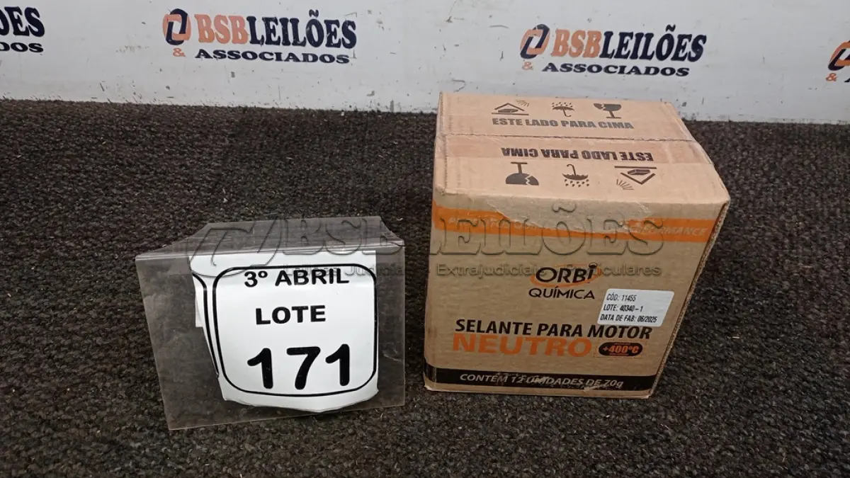LOTE 171 - 12 BISNAGAS DE ADESIVO DE SILICONE NEUTRO DE 70G MARCA ORBI QUÍMICA. (NO ESTADO) ATENÇÃO! FAZER A VISITAÇÃO ANTES DE ARREMATAR, NÃO SABEMOS SE FUNCIONA, LEILÃO NÃO TEM GARANTIA E NEM DEVOLUÇÃO, SUJEITO A POSSÍVEIS AVARIAS VISÍVEIS/OCULTAS E/OU AUSÊNCIA DE COMPONENTES.