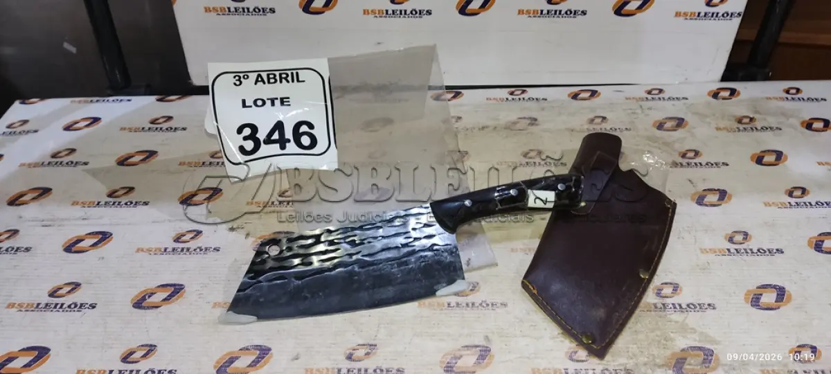 LOTE 346 - 01 CUTELO RUSTICO FULL TANG CABO DE MADEIRA   COM BAINHA . (NO ESTADO) ATENÇÃO! FAZER A VISITAÇÃO ANTES DE ARREMATAR, NÃO SABEMOS SE FUNCIONA, LEILÃO NÃO TEM GARANTIA E NEM DEVOLUÇÃO, SUJEITO A POSSÍVEIS AVARIAS VISÍVEIS/OCULTAS E/OU AUSÊNCIA DE COMPONENTES.