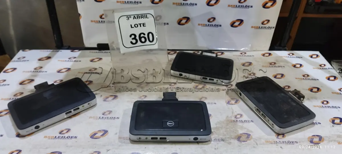 LOTE 360 - 04 MINIS PC MODELO WYSE THIN CLIENTE MARCA DELL. (NO ESTADO) ATENÇÃO! FAZER A VISITAÇÃO ANTES DE ARREMATAR, NÃO SABEMOS SE FUNCIONA, LEILÃO NÃO TEM GARANTIA E NEM DEVOLUÇÃO, SUJEITO A POSSÍVEIS AVARIAS VISÍVEIS/OCULTAS E/OU AUSÊNCIA DE COMPONENTES.