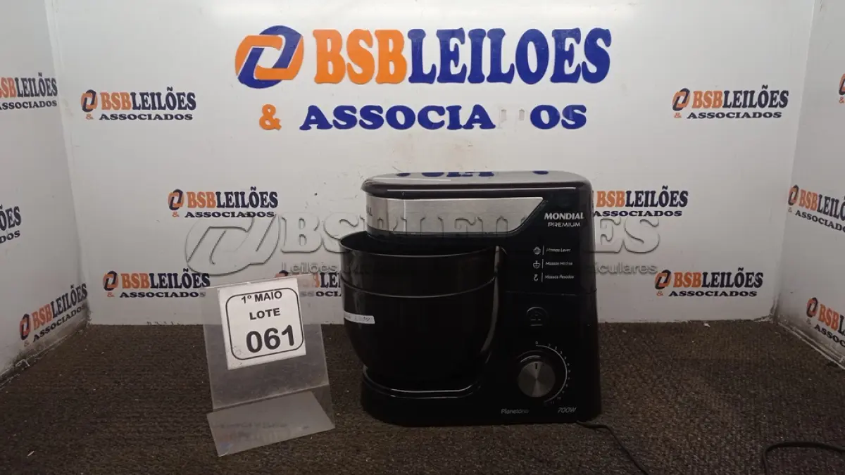 LOTE 061 - 01 BATEDEIRA PLANETÁRIA 220V MARCA MONDIAL (NO ESTADO) ATENÇÃO! FAZER A VISITAÇÃO ANTES DE ARREMATAR, NÃO SABEMOS SE FUNCIONA, LEILÃO NÃO TEM GARANTIA E NEM DEVOLUÇÃO, SUJEITO A POSSÍVEIS AVARIAS VISÍVEIS/OCULTAS E/OU AUSÊNCIA DE COMPONENTES.