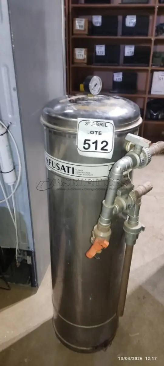 LOTE 512 - 01 FILTRO PARA PISCINA EM INOX. (NO ESTADO) ATENÇÃO! FAZER A VISITAÇÃO ANTES DE ARREMATAR, NÃO SABEMOS SE FUNCIONA, LEILÃO NÃO TEM GARANTIA E NEM DEVOLUÇÃO, SUJEITO A POSSÍVEIS AVARIAS VISÍVEIS/OCULTAS E/OU AUSÊNCIA DE COMPONENTES.