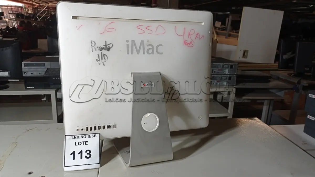 LOTE 113 - 01 IMAC. (NO ESTADO) ATENÇÃO! FAZER A VISITAÇÃO ANTES DE ARREMATAR, NÃO SABEMOS SE FUNCIONA, LEILÃO NÃO TEM GARANTIA E NEM DEVOLUÇÃO, SUJEITO A POSSÍVEIS AVARIAS VISÍVEIS/OCULTAS E/OU AUSÊNCIA DE COMPONENTES.