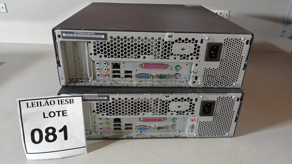 LOTE 081 - 02 CPUS LENOVO. (NO ESTADO) ATENÇÃO! FAZER A VISITAÇÃO ANTES DE ARREMATAR, NÃO SABEMOS SE FUNCIONA, LEILÃO NÃO TEM GARANTIA E NEM DEVOLUÇÃO, SUJEITO A POSSÍVEIS AVARIAS VISÍVEIS/OCULTAS E/OU AUSÊNCIA DE COMPONENTES.