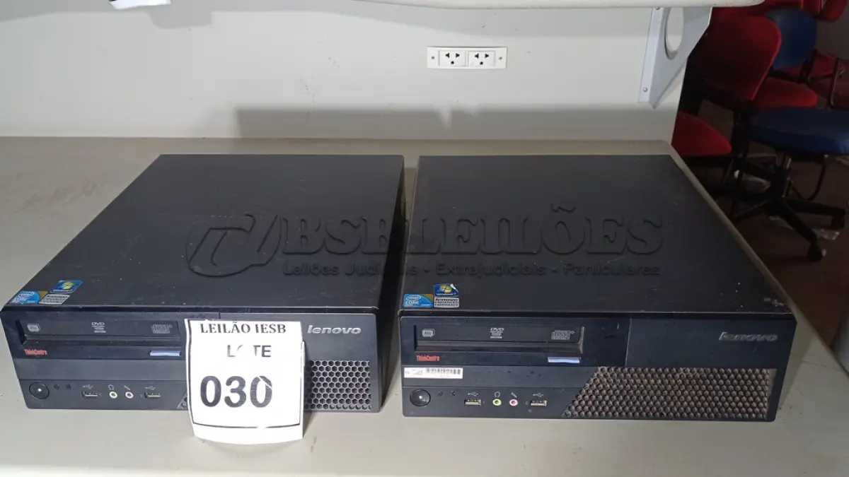 LOTE 030 - 02 CPUS LENOVO. (NO ESTADO) ATENÇÃO! FAZER A VISITAÇÃO ANTES DE ARREMATAR, NÃO SABEMOS SE FUNCIONA, LEILÃO NÃO TEM GARANTIA E NEM DEVOLUÇÃO, SUJEITO A POSSÍVEIS AVARIAS VISÍVEIS/OCULTAS E/OU AUSÊNCIA DE COMPONENTES.