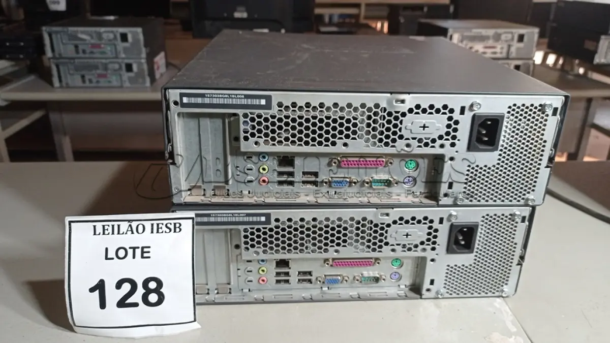 LOTE 128 - 02 CPUS LENOVO. (NO ESTADO) ATENÇÃO! FAZER A VISITAÇÃO ANTES DE ARREMATAR, NÃO SABEMOS SE FUNCIONA, LEILÃO NÃO TEM GARANTIA E NEM DEVOLUÇÃO, SUJEITO A POSSÍVEIS AVARIAS VISÍVEIS/OCULTAS E/OU AUSÊNCIA DE COMPONENTES.