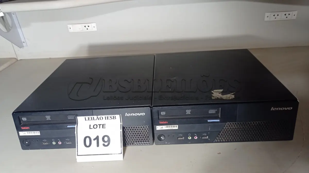 LOTE 019 - 02 CPUS LENOVO. (NO ESTADO) ATENÇÃO! FAZER A VISITAÇÃO ANTES DE ARREMATAR, NÃO SABEMOS SE FUNCIONA, LEILÃO NÃO TEM GARANTIA E NEM DEVOLUÇÃO, SUJEITO A POSSÍVEIS AVARIAS VISÍVEIS/OCULTAS E/OU AUSÊNCIA DE COMPONENTES.