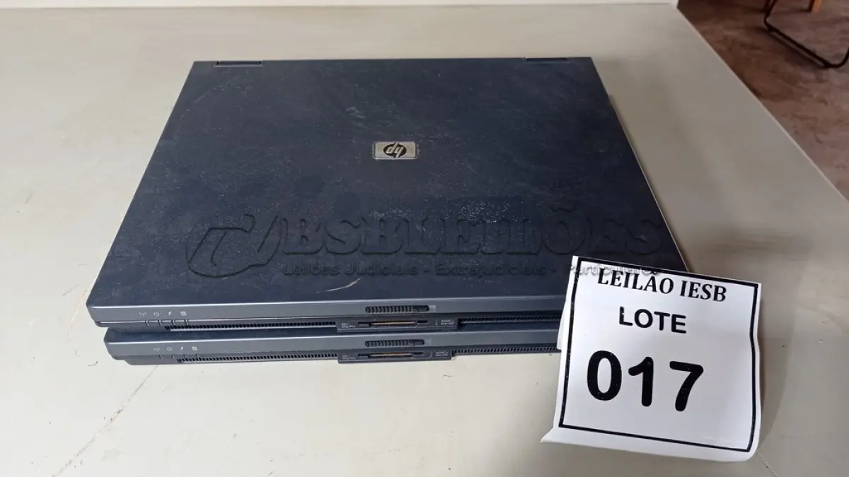 LOTE 017 - 02 NOTEBOOKS HP SEM FONTE. (NO ESTADO) ATENÇÃO! FAZER A VISITAÇÃO ANTES DE ARREMATAR, NÃO SABEMOS SE FUNCIONA, LEILÃO NÃO TEM GARANTIA E NEM DEVOLUÇÃO, SUJEITO A POSSÍVEIS AVARIAS VISÍVEIS/OCULTAS E/OU AUSÊNCIA DE COMPONENTES.