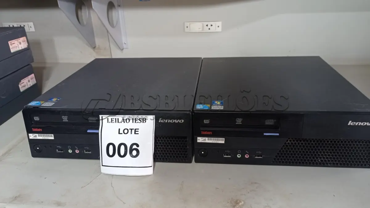 LOTE 006 - 02 CPU LENOVO. (NO ESTADO) ATENÇÃO! FAZER A VISITAÇÃO ANTES DE ARREMATAR, NÃO SABEMOS SE FUNCIONA, LEILÃO NÃO TEM GARANTIA E NEM DEVOLUÇÃO, SUJEITO A POSSÍVEIS AVARIAS VISÍVEIS/OCULTAS E/OU AUSÊNCIA DE COMPONENTES.