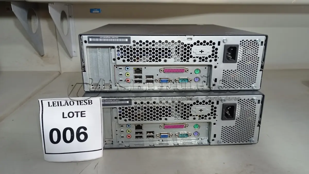 LOTE 006 - 02 CPU LENOVO. (NO ESTADO) ATENÇÃO! FAZER A VISITAÇÃO ANTES DE ARREMATAR, NÃO SABEMOS SE FUNCIONA, LEILÃO NÃO TEM GARANTIA E NEM DEVOLUÇÃO, SUJEITO A POSSÍVEIS AVARIAS VISÍVEIS/OCULTAS E/OU AUSÊNCIA DE COMPONENTES.