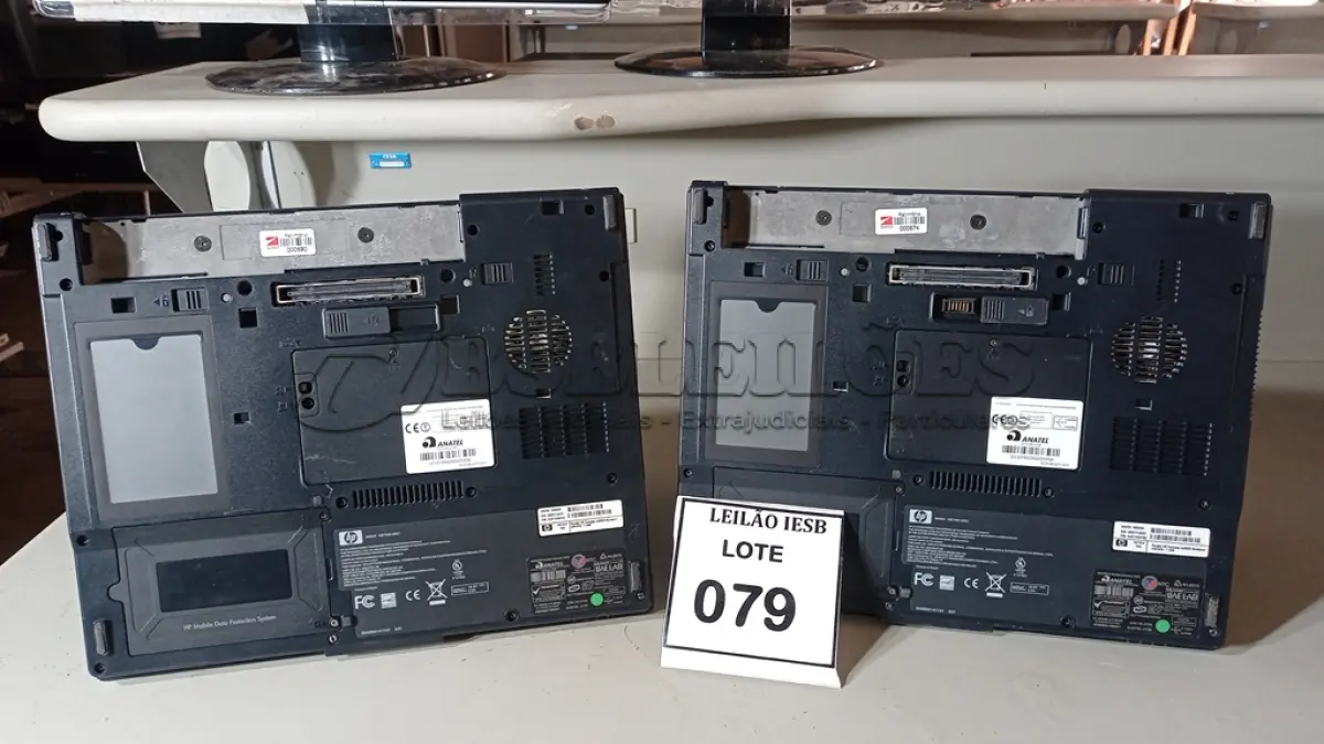LOTE 079 - 02 NOTEBOOKS HP SEM FONTE. (NO ESTADO) ATENÇÃO! FAZER A VISITAÇÃO ANTES DE ARREMATAR, NÃO SABEMOS SE FUNCIONA, LEILÃO NÃO TEM GARANTIA E NEM DEVOLUÇÃO, SUJEITO A POSSÍVEIS AVARIAS VISÍVEIS/OCULTAS E/OU AUSÊNCIA DE COMPONENTES.