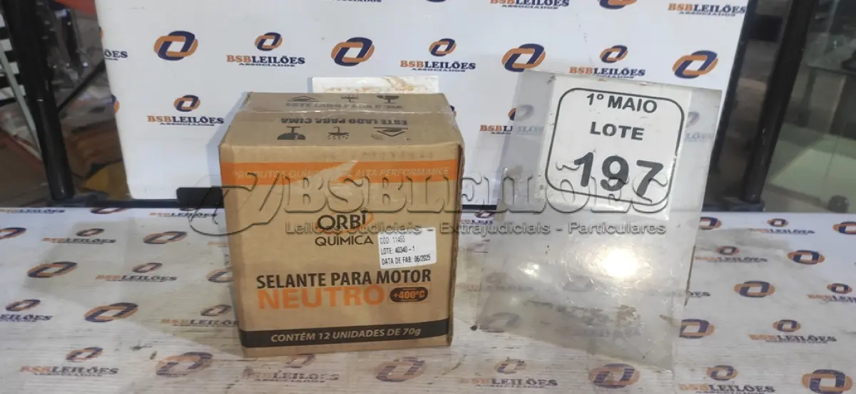 LOTE 197 - 12 BISNAGAS DE ADESIVO DE SILICONE NEUTRO DE 70G MARCA ORBI QUÍMICA. (NO ESTADO) ATENÇÃO! FAZER A VISITAÇÃO ANTES DE ARREMATAR, NÃO SABEMOS SE FUNCIONA, LEILÃO NÃO TEM GARANTIA E NEM DEVOLUÇÃO, SUJEITO A POSSÍVEIS AVARIAS VISÍVEIS/OCULTAS E/OU AUSÊNCIA DE COMPONENTES.