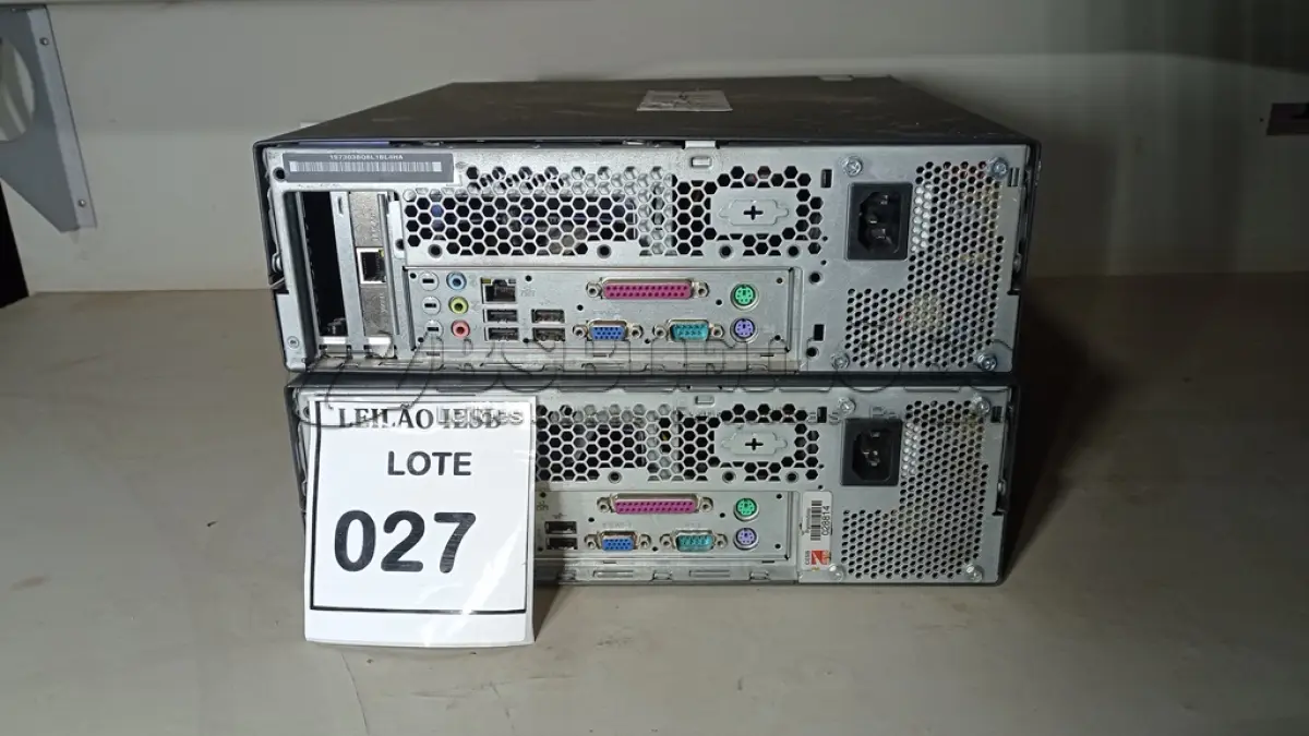 LOTE 027 - 02 CPUS LENOVO. (NO ESTADO) ATENÇÃO! FAZER A VISITAÇÃO ANTES DE ARREMATAR, NÃO SABEMOS SE FUNCIONA, LEILÃO NÃO TEM GARANTIA E NEM DEVOLUÇÃO, SUJEITO A POSSÍVEIS AVARIAS VISÍVEIS/OCULTAS E/OU AUSÊNCIA DE COMPONENTES.