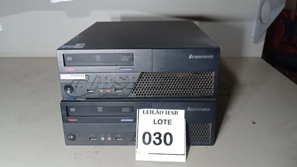LOTE 030 - 02 CPUS LENOVO. (NO ESTADO) ATENÇÃO! FAZER A VISITAÇÃO ANTES DE ARREMATAR, NÃO SABEMOS SE FUNCIONA, LEILÃO NÃO TEM GARANTIA E NEM DEVOLUÇÃO, SUJEITO A POSSÍVEIS AVARIAS VISÍVEIS/OCULTAS E/OU AUSÊNCIA DE COMPONENTES.
