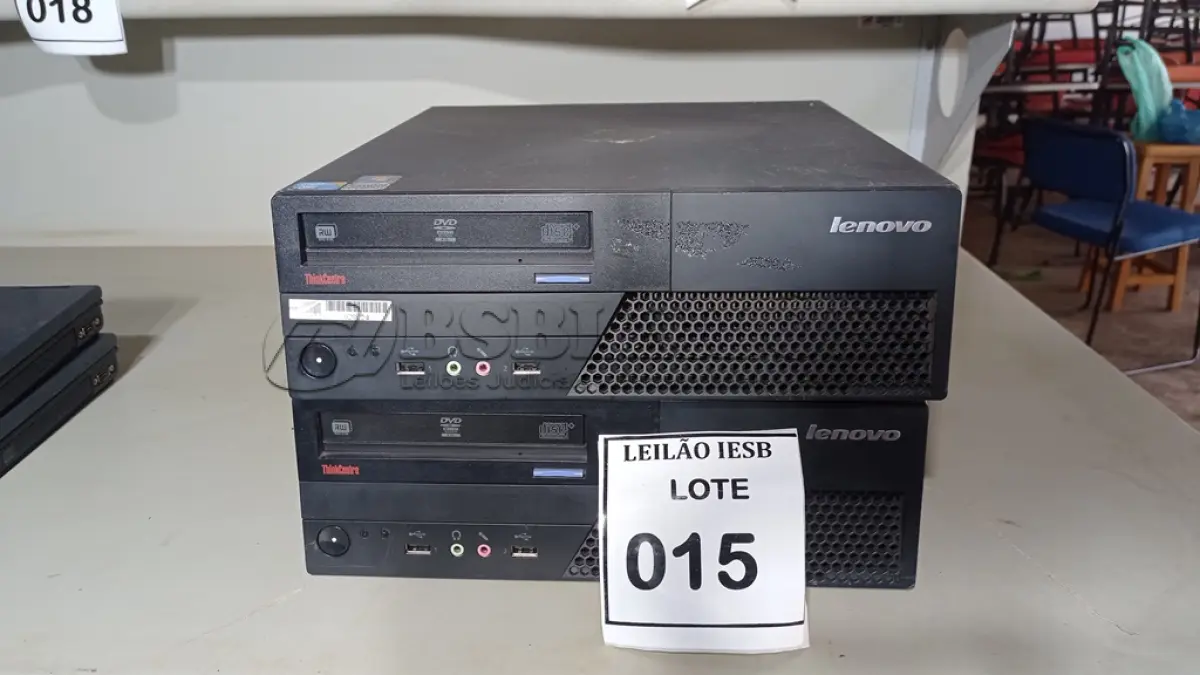 LOTE 015 - 02 CPUS LENOVO.(NO ESTADO) ATENÇÃO! FAZER A VISITAÇÃO ANTES DE ARREMATAR, NÃO SABEMOS SE FUNCIONA, LEILÃO NÃO TEM GARANTIA E NEM DEVOLUÇÃO, SUJEITO A POSSÍVEIS AVARIAS VISÍVEIS/OCULTAS E/OU AUSÊNCIA DE COMPONENTES.