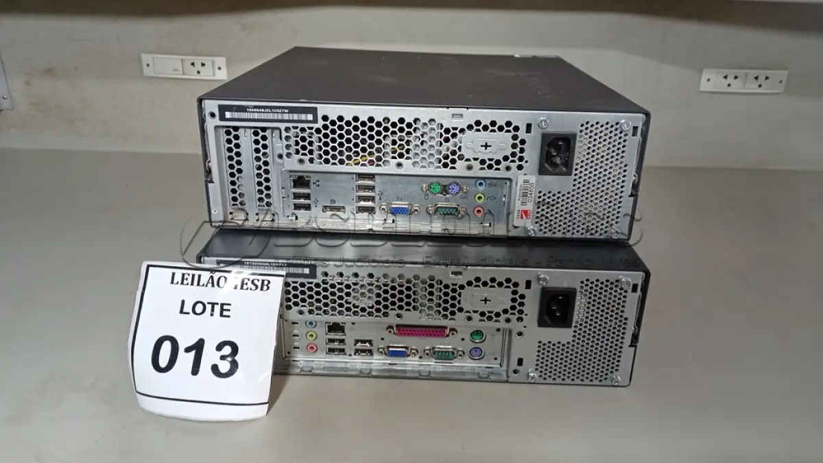 LOTE 013 - 02 CPUS LENOVO. (NO ESTADO) ATENÇÃO! FAZER A VISITAÇÃO ANTES DE ARREMATAR, NÃO SABEMOS SE FUNCIONA, LEILÃO NÃO TEM GARANTIA E NEM DEVOLUÇÃO, SUJEITO A POSSÍVEIS AVARIAS VISÍVEIS/OCULTAS E/OU AUSÊNCIA DE COMPONENTES.