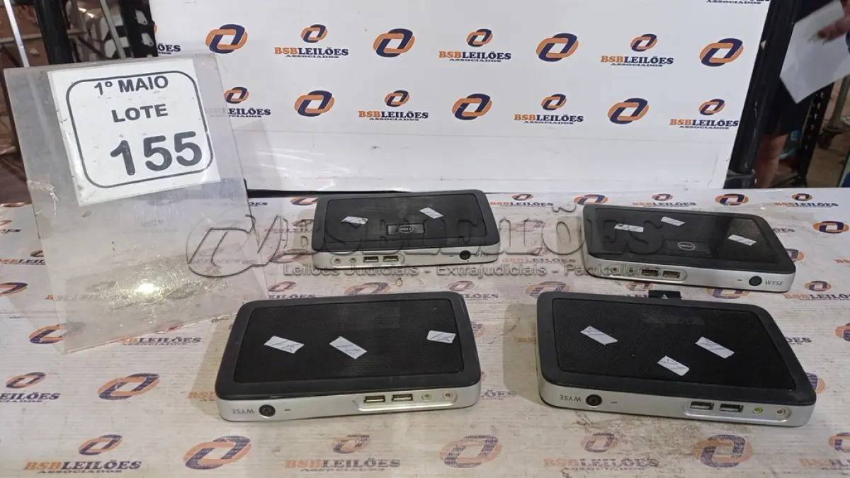 LOTE 155 - 04 MINIS PC MODELO WYSE MARCA DELL. (NO ESTADO) ATENÇÃO! FAZER A VISITAÇÃO ANTES DE ARREMATAR, NÃO SABEMOS SE FUNCIONA, LEILÃO NÃO TEM GARANTIA E NEM DEVOLUÇÃO, SUJEITO A POSSÍVEIS AVARIAS VISÍVEIS/OCULTAS E/OU AUSÊNCIA DE COMPONENTES.