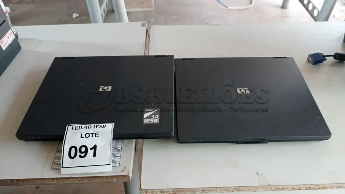 LOTE 091 - 02 NOTEBOOKS HP SEM FONTE. (NO ESTADO) ATENÇÃO! FAZER A VISITAÇÃO ANTES DE ARREMATAR, NÃO SABEMOS SE FUNCIONA, LEILÃO NÃO TEM GARANTIA E NEM DEVOLUÇÃO, SUJEITO A POSSÍVEIS AVARIAS VISÍVEIS/OCULTAS E/OU AUSÊNCIA DE COMPONENTES.