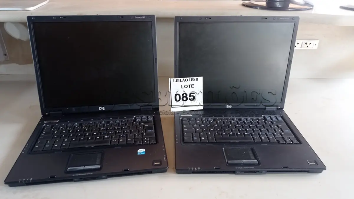 LOTE 085 - 02 NOTEBOOKS HP SEM FONTE. (NO ESTADO) ATENÇÃO! FAZER A VISITAÇÃO ANTES DE ARREMATAR, NÃO SABEMOS SE FUNCIONA, LEILÃO NÃO TEM GARANTIA E NEM DEVOLUÇÃO, SUJEITO A POSSÍVEIS AVARIAS VISÍVEIS/OCULTAS E/OU AUSÊNCIA DE COMPONENTES.
