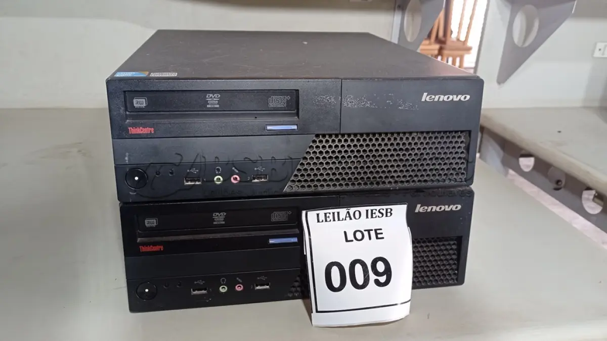 LOTE 009 - 02 CPU LENOVO.(NO ESTADO) ATENÇÃO! FAZER A VISITAÇÃO ANTES DE ARREMATAR, NÃO SABEMOS SE FUNCIONA, LEILÃO NÃO TEM GARANTIA E NEM DEVOLUÇÃO, SUJEITO A POSSÍVEIS AVARIAS VISÍVEIS/OCULTAS E/OU AUSÊNCIA DE COMPONENTES.