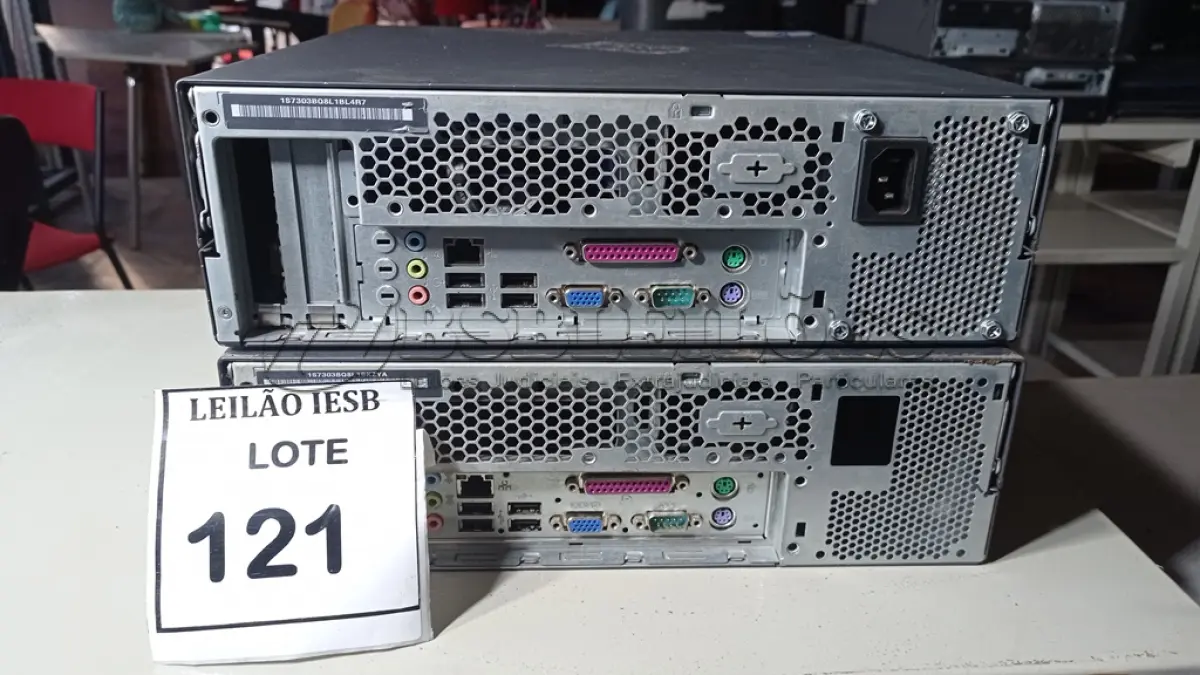 LOTE 121 - 02 CPUS LENOVO. (NO ESTADO) ATENÇÃO! FAZER A VISITAÇÃO ANTES DE ARREMATAR, NÃO SABEMOS SE FUNCIONA, LEILÃO NÃO TEM GARANTIA E NEM DEVOLUÇÃO, SUJEITO A POSSÍVEIS AVARIAS VISÍVEIS/OCULTAS E/OU AUSÊNCIA DE COMPONENTES.