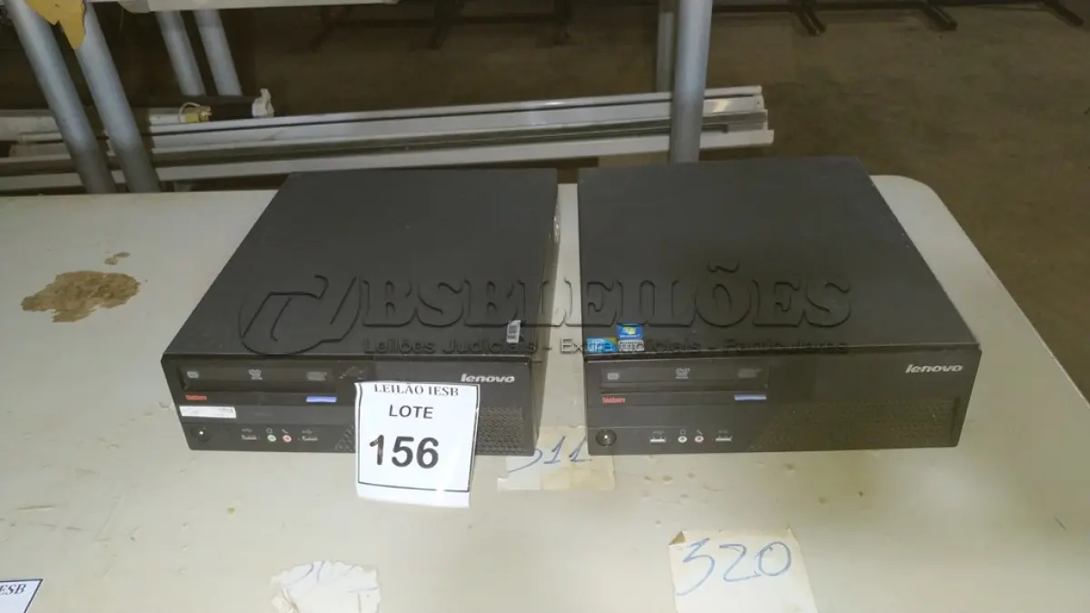 LOTE 156 - 02 CPU LENOVO. (NO ESTADO) ATENÇÃO! FAZER A VISITAÇÃO ANTES DE ARREMATAR, NÃO SABEMOS SE FUNCIONA, LEILÃO NÃO TEM GARANTIA E NEM DEVOLUÇÃO, SUJEITO A POSSÍVEIS AVARIAS VISÍVEIS/OCULTAS E/OU AUSÊNCIA DE COMPONENTES.