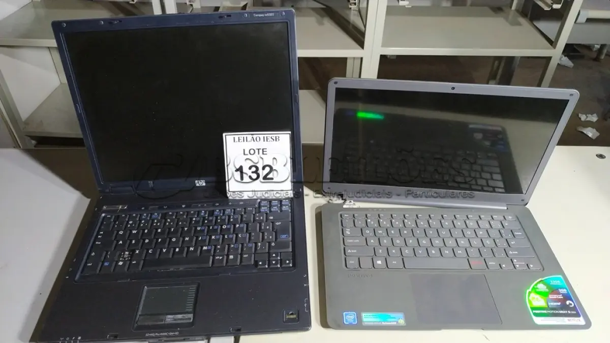 LOTE 132 - 01 NOTEBOOK HP E 01 NOTEBOOK POSITIVO SEM FONTE. (NO ESTADO) ATENÇÃO! FAZER A VISITAÇÃO ANTES DE ARREMATAR, NÃO SABEMOS SE FUNCIONA, LEILÃO NÃO TEM GARANTIA E NEM DEVOLUÇÃO, SUJEITO A POSSÍVEIS AVARIAS VISÍVEIS/OCULTAS E/OU AUSÊNCIA DE COMPONENTES.