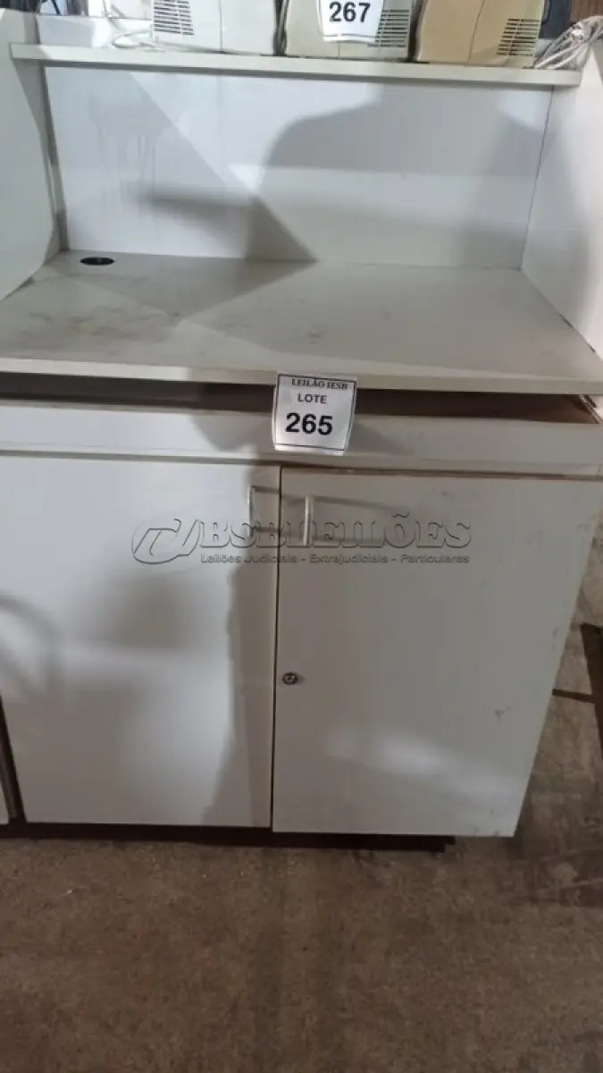 LOTE 265 - 02 BALCÕES EM MADEIRA PARA SALA DE AULA. (NO ESTADO) ATENÇÃO! FAZER A VISITAÇÃO ANTES DE ARREMATAR, NÃO SABEMOS SE FUNCIONA, LEILÃO NÃO TEM GARANTIA E NEM DEVOLUÇÃO, SUJEITO A POSSÍVEIS AVARIAS VISÍVEIS/OCULTAS E/OU AUSÊNCIA DE COMPONENTES.