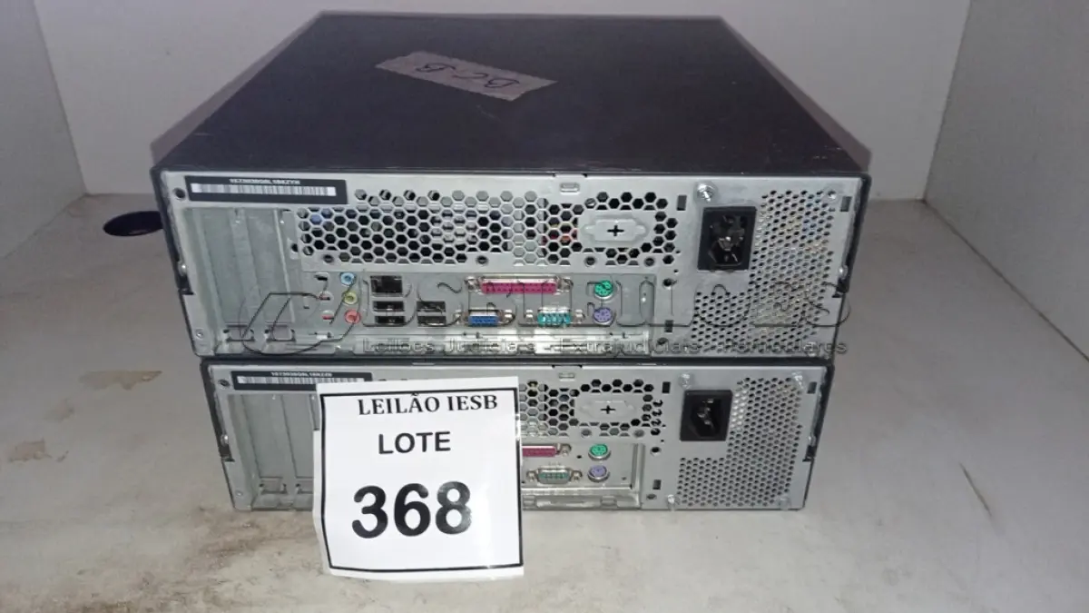 LOTE 368 - 02 CPUS LENOVO. (NO ESTADO) ATENÇÃO! FAZER A VISITAÇÃO ANTES DE ARREMATAR, NÃO SABEMOS SE FUNCIONA, LEILÃO NÃO TEM GARANTIA E NEM DEVOLUÇÃO, SUJEITO A POSSÍVEIS AVARIAS VISÍVEIS/OCULTAS E/OU AUSÊNCIA DE COMPONENTES.