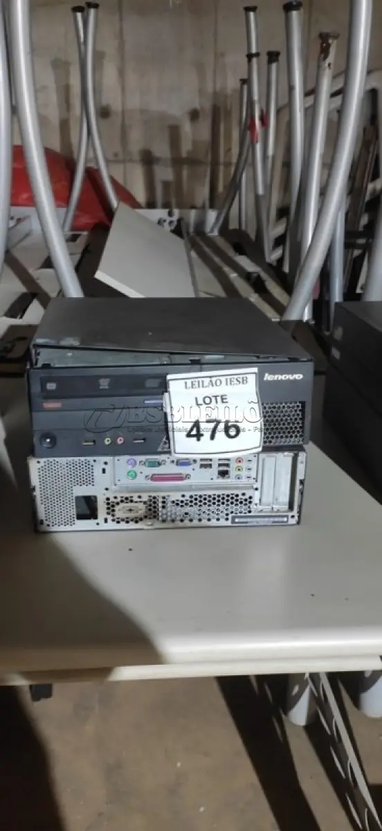 LOTE 476 - 02 CPUS LENOVO. (NO ESTADO) ATENÇÃO! FAZER A VISITAÇÃO ANTES DE ARREMATAR, NÃO SABEMOS SE FUNCIONA, LEILÃO NÃO TEM GARANTIA E NEM DEVOLUÇÃO, SUJEITO A POSSÍVEIS AVARIAS VISÍVEIS/OCULTAS E/OU AUSÊNCIA DE COMPONENTES.