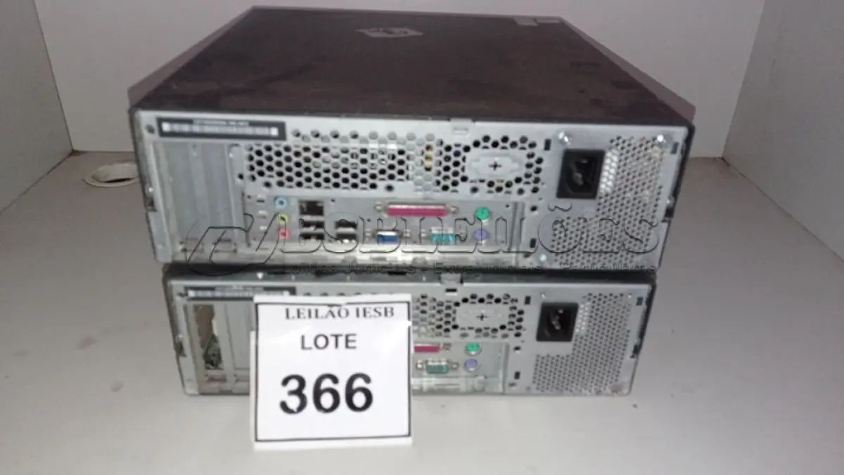 LOTE 366 - 02 CPUS LENOVO. (NO ESTADO) ATENÇÃO! FAZER A VISITAÇÃO ANTES DE ARREMATAR, NÃO SABEMOS SE FUNCIONA, LEILÃO NÃO TEM GARANTIA E NEM DEVOLUÇÃO, SUJEITO A POSSÍVEIS AVARIAS VISÍVEIS/OCULTAS E/OU AUSÊNCIA DE COMPONENTES.