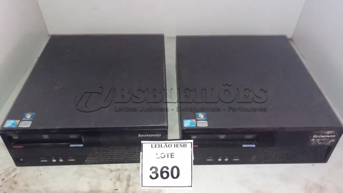 LOTE 360 - 02 CPUS LENOVO. (NO ESTADO) ATENÇÃO! FAZER A VISITAÇÃO ANTES DE ARREMATAR, NÃO SABEMOS SE FUNCIONA, LEILÃO NÃO TEM GARANTIA E NEM DEVOLUÇÃO, SUJEITO A POSSÍVEIS AVARIAS VISÍVEIS/OCULTAS E/OU AUSÊNCIA DE COMPONENTES.