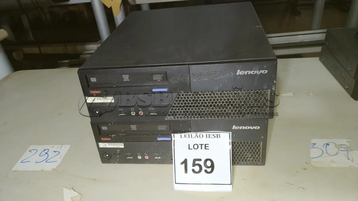 LOTE 159 -  02 CPU LENOVO. (NO ESTADO) ATENÇÃO! FAZER A VISITAÇÃO ANTES DE ARREMATAR, NÃO SABEMOS SE FUNCIONA, LEILÃO NÃO TEM GARANTIA E NEM DEVOLUÇÃO, SUJEITO A POSSÍVEIS AVARIAS VISÍVEIS/OCULTAS E/OU AUSÊNCIA DE COMPONENTES.