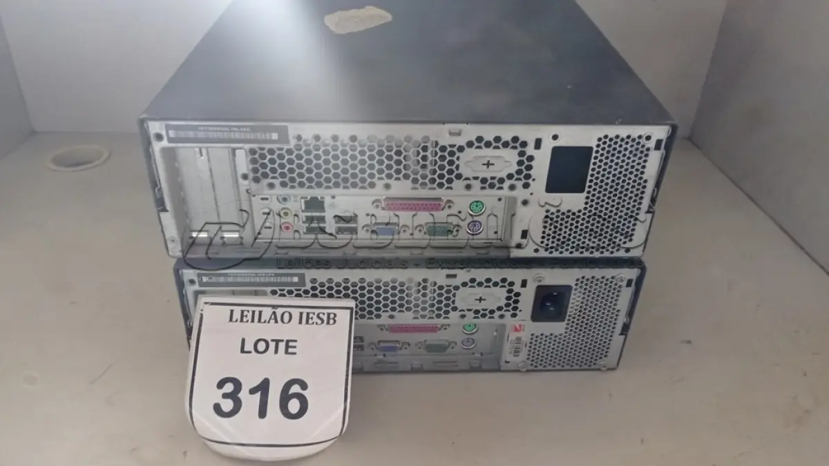 LOTE 316 - 02 CPUS LENOVO. (NO ESTADO) ATENÇÃO! FAZER A VISITAÇÃO ANTES DE ARREMATAR, NÃO SABEMOS SE FUNCIONA, LEILÃO NÃO TEM GARANTIA E NEM DEVOLUÇÃO, SUJEITO A POSSÍVEIS AVARIAS VISÍVEIS/OCULTAS E/OU AUSÊNCIA DE COMPONENTES.