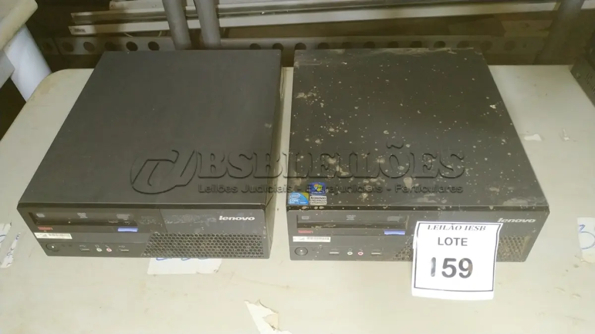 LOTE 159 -  02 CPU LENOVO. (NO ESTADO) ATENÇÃO! FAZER A VISITAÇÃO ANTES DE ARREMATAR, NÃO SABEMOS SE FUNCIONA, LEILÃO NÃO TEM GARANTIA E NEM DEVOLUÇÃO, SUJEITO A POSSÍVEIS AVARIAS VISÍVEIS/OCULTAS E/OU AUSÊNCIA DE COMPONENTES.