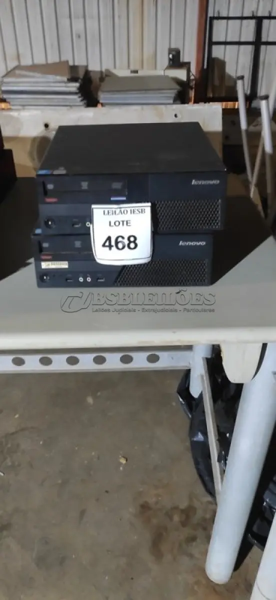 LOTE 468 - 02 CPUS LENOVO. (NO ESTADO) ATENÇÃO! FAZER A VISITAÇÃO ANTES DE ARREMATAR, NÃO SABEMOS SE FUNCIONA, LEILÃO NÃO TEM GARANTIA E NEM DEVOLUÇÃO, SUJEITO A POSSÍVEIS AVARIAS VISÍVEIS/OCULTAS E/OU AUSÊNCIA DE COMPONENTES.