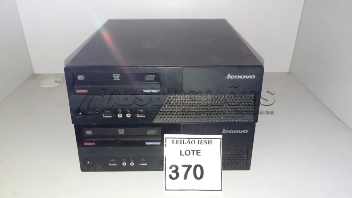 LOTE 370 - 02 CPUS LENOVO. (NO ESTADO) ATENÇÃO! FAZER A VISITAÇÃO ANTES DE ARREMATAR, NÃO SABEMOS SE FUNCIONA, LEILÃO NÃO TEM GARANTIA E NEM DEVOLUÇÃO, SUJEITO A POSSÍVEIS AVARIAS VISÍVEIS/OCULTAS E/OU AUSÊNCIA DE COMPONENTES.