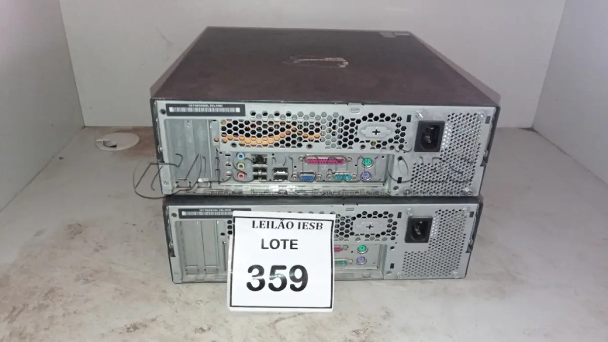 LOTE 359 - 02 CPUS LENOVO. (NO ESTADO) ATENÇÃO! FAZER A VISITAÇÃO ANTES DE ARREMATAR, NÃO SABEMOS SE FUNCIONA, LEILÃO NÃO TEM GARANTIA E NEM DEVOLUÇÃO, SUJEITO A POSSÍVEIS AVARIAS VISÍVEIS/OCULTAS E/OU AUSÊNCIA DE COMPONENTES.