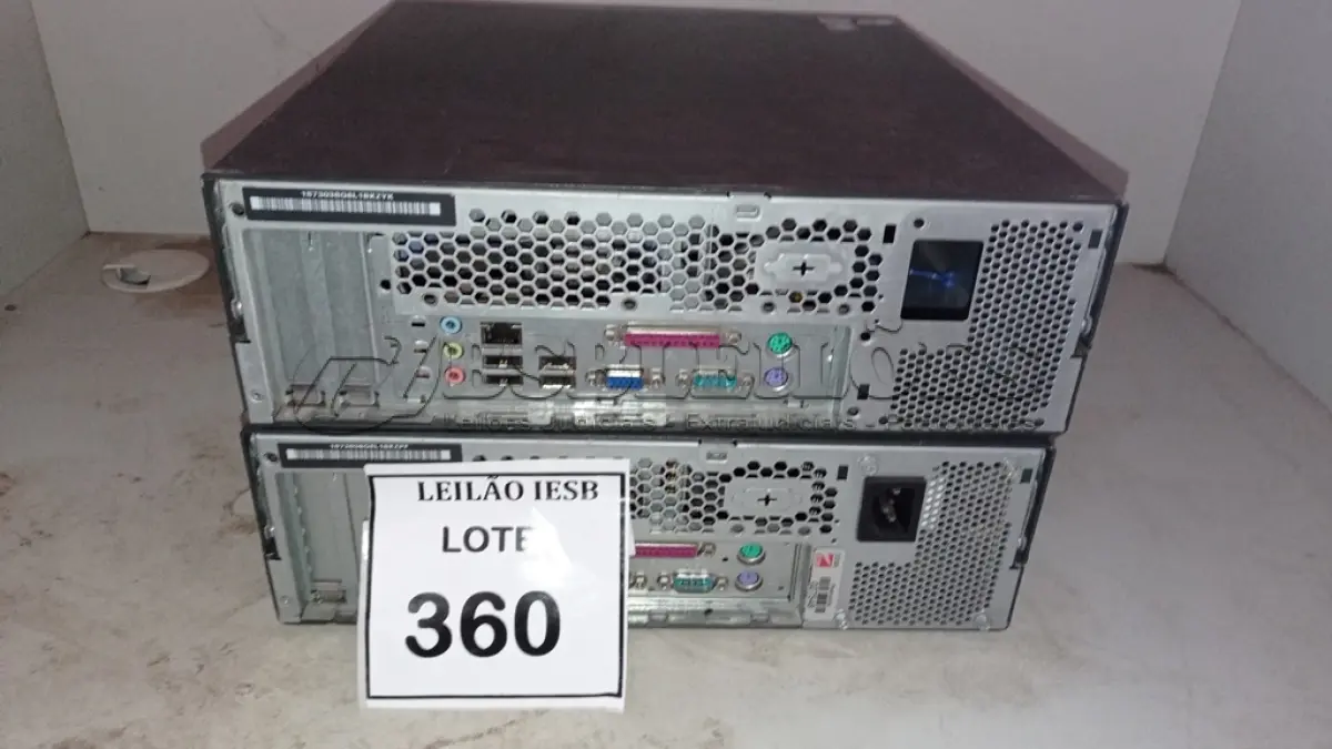 LOTE 360 - 02 CPUS LENOVO. (NO ESTADO) ATENÇÃO! FAZER A VISITAÇÃO ANTES DE ARREMATAR, NÃO SABEMOS SE FUNCIONA, LEILÃO NÃO TEM GARANTIA E NEM DEVOLUÇÃO, SUJEITO A POSSÍVEIS AVARIAS VISÍVEIS/OCULTAS E/OU AUSÊNCIA DE COMPONENTES.