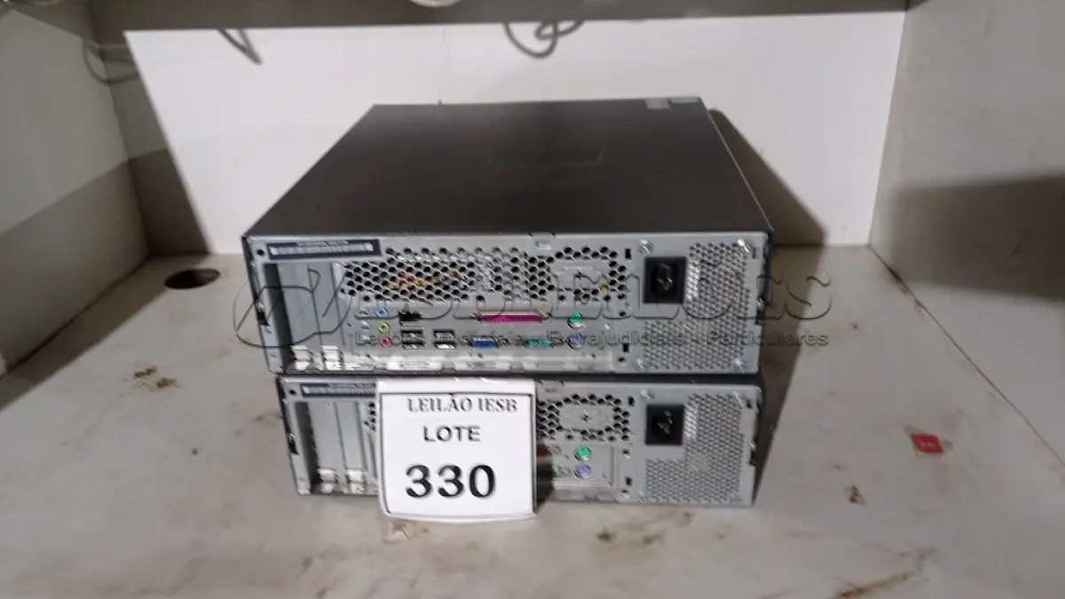 LOTE 330 - 02 CPUS LENOVO. (NO ESTADO) ATENÇÃO! FAZER A VISITAÇÃO ANTES DE ARREMATAR, NÃO SABEMOS SE FUNCIONA, LEILÃO NÃO TEM GARANTIA E NEM DEVOLUÇÃO, SUJEITO A POSSÍVEIS AVARIAS VISÍVEIS/OCULTAS E/OU AUSÊNCIA DE COMPONENTES.
