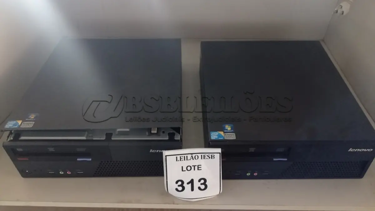 LOTE 313 - 02 CPUS LENOVO. (NO ESTADO) ATENÇÃO! FAZER A VISITAÇÃO ANTES DE ARREMATAR, NÃO SABEMOS SE FUNCIONA, LEILÃO NÃO TEM GARANTIA E NEM DEVOLUÇÃO, SUJEITO A POSSÍVEIS AVARIAS VISÍVEIS/OCULTAS E/OU AUSÊNCIA DE COMPONENTES.