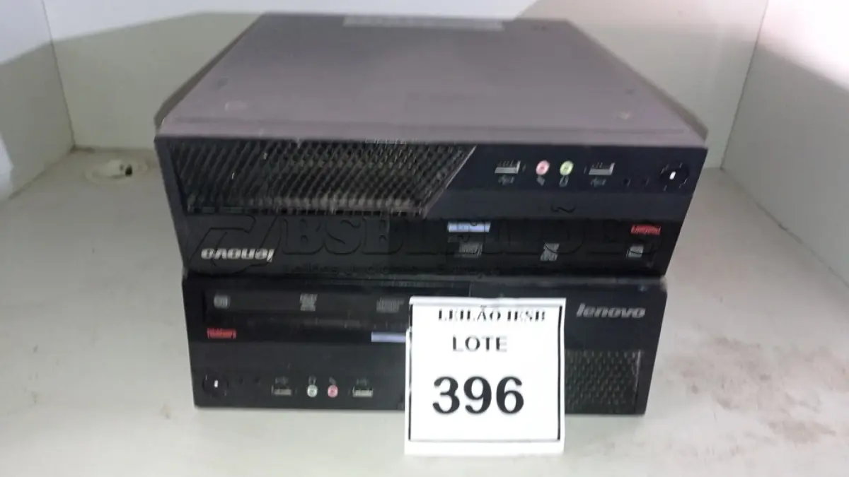 LOTE 396 - 02 CPUS LENOVO. (NO ESTADO) ATENÇÃO! FAZER A VISITAÇÃO ANTES DE ARREMATAR, NÃO SABEMOS SE FUNCIONA, LEILÃO NÃO TEM GARANTIA E NEM DEVOLUÇÃO, SUJEITO A POSSÍVEIS AVARIAS VISÍVEIS/OCULTAS E/OU AUSÊNCIA DE COMPONENTES.