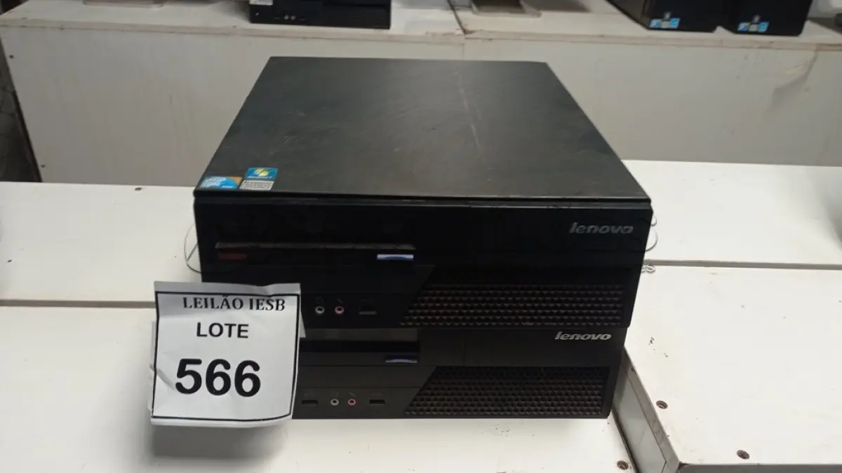 LOTE 566 - 02 CPUS LENOVO. (NO ESTADO) ATENÇÃO! FAZER A VISITAÇÃO ANTES DE ARREMATAR, NÃO SABEMOS SE FUNCIONA, LEILÃO NÃO TEM GARANTIA E NEM DEVOLUÇÃO, SUJEITO A POSSÍVEIS AVARIAS VISÍVEIS/OCULTAS E/OU AUSÊNCIA DE COMPONENTES.