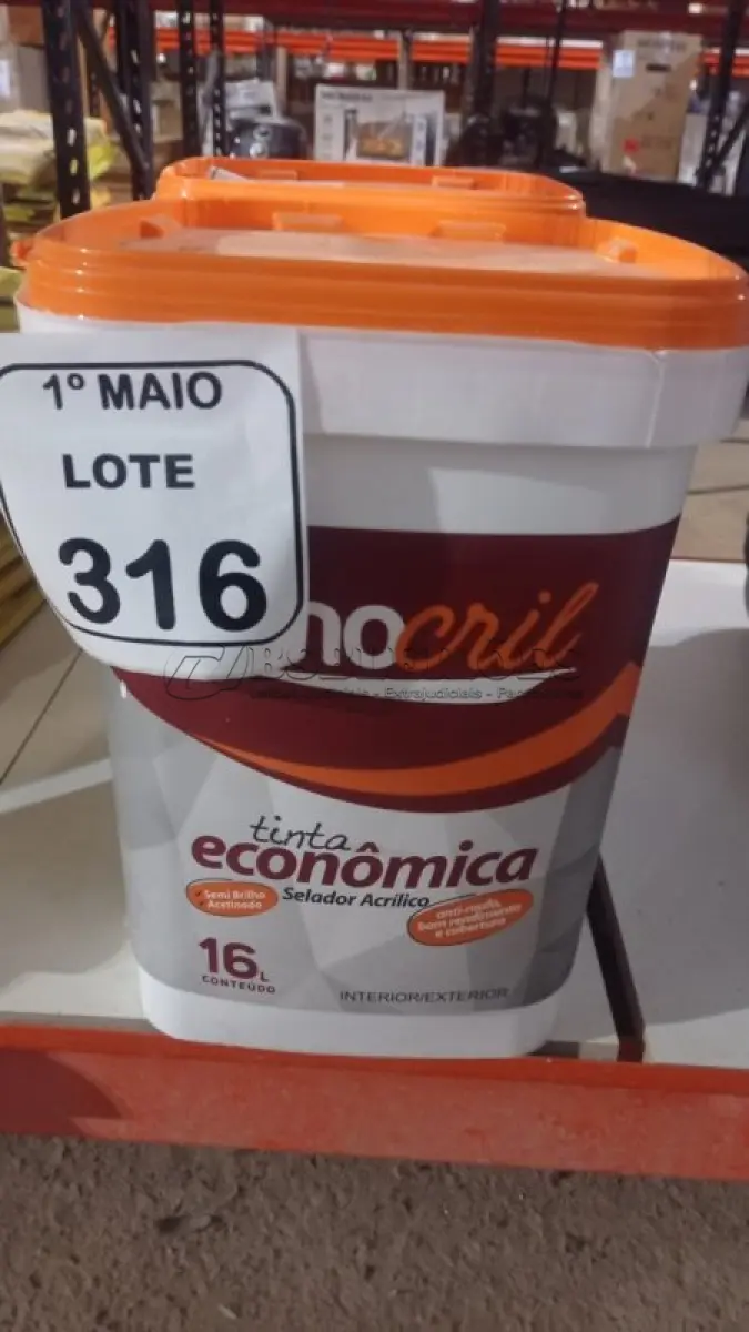 LOTE 316 - 01 BALDE DE SELADOR ACRÍLICO 16L INTERIOR/EXTERIOR MARCA RENOCRIL. (NO ESTADO) ATENÇÃO! FAZER A VISITAÇÃO ANTES DE ARREMATAR, NÃO SABEMOS SE FUNCIONA, LEILÃO NÃO TEM GARANTIA E NEM DEVOLUÇÃO, SUJEITO A POSSÍVEIS AVARIAS VISÍVEIS/OCULTAS E/OU AUSÊNCIA DE COMPONENTES.