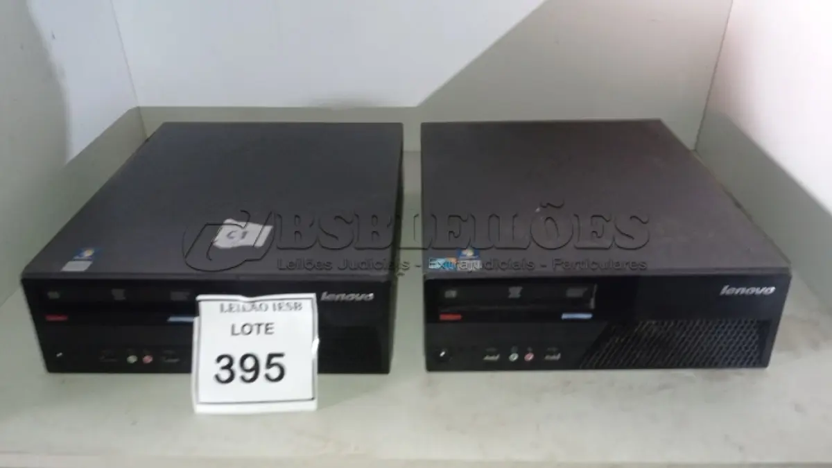 LOTE 395 - 02 CPUS LENOVO. (NO ESTADO) ATENÇÃO! FAZER A VISITAÇÃO ANTES DE ARREMATAR, NÃO SABEMOS SE FUNCIONA, LEILÃO NÃO TEM GARANTIA E NEM DEVOLUÇÃO, SUJEITO A POSSÍVEIS AVARIAS VISÍVEIS/OCULTAS E/OU AUSÊNCIA DE COMPONENTES.
