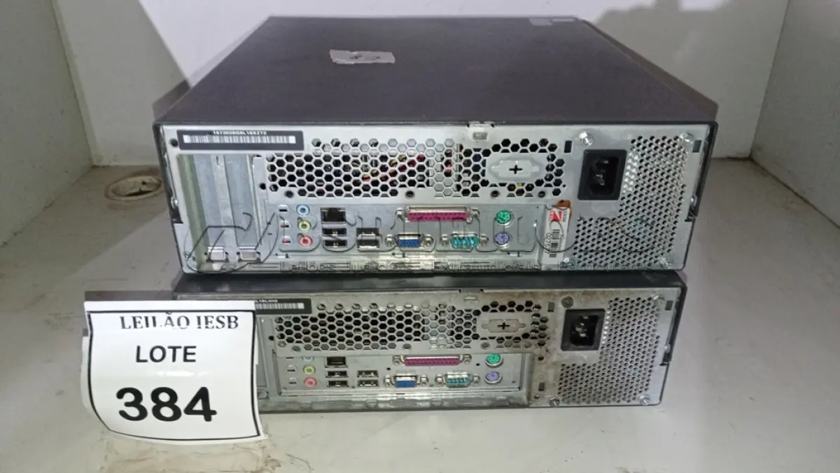 LOTE 384 - 02 CPUS LENOVO. (NO ESTADO) ATENÇÃO! FAZER A VISITAÇÃO ANTES DE ARREMATAR, NÃO SABEMOS SE FUNCIONA, LEILÃO NÃO TEM GARANTIA E NEM DEVOLUÇÃO, SUJEITO A POSSÍVEIS AVARIAS VISÍVEIS/OCULTAS E/OU AUSÊNCIA DE COMPONENTES.