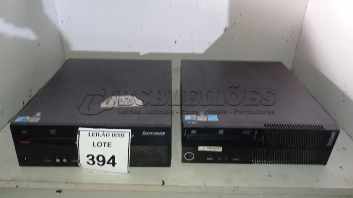 LOTE 394 - 02 CPUS LENOVO. (NO ESTADO) ATENÇÃO! FAZER A VISITAÇÃO ANTES DE ARREMATAR, NÃO SABEMOS SE FUNCIONA, LEILÃO NÃO TEM GARANTIA E NEM DEVOLUÇÃO, SUJEITO A POSSÍVEIS AVARIAS VISÍVEIS/OCULTAS E/OU AUSÊNCIA DE COMPONENTES.