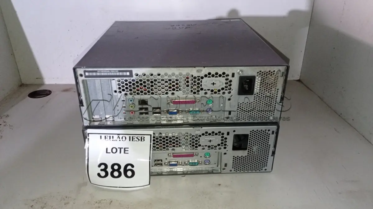 LOTE 386 - 02 CPUS LENOVO. (NO ESTADO) ATENÇÃO! FAZER A VISITAÇÃO ANTES DE ARREMATAR, NÃO SABEMOS SE FUNCIONA, LEILÃO NÃO TEM GARANTIA E NEM DEVOLUÇÃO, SUJEITO A POSSÍVEIS AVARIAS VISÍVEIS/OCULTAS E/OU AUSÊNCIA DE COMPONENTES.