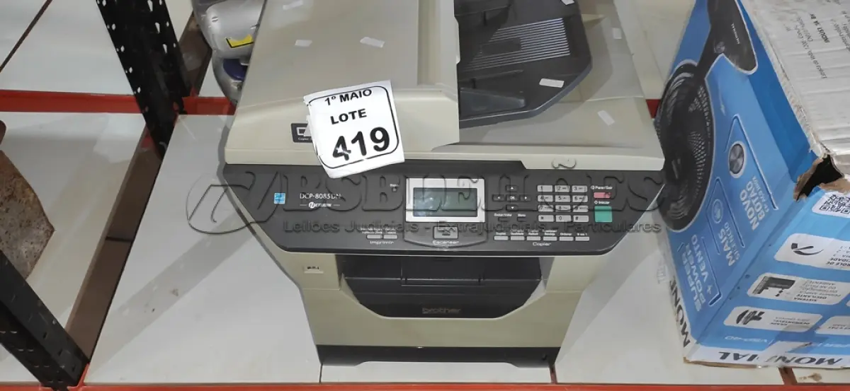 LOTE 419 - 01 IMPRESSORA MULTIFUNCIONAL MODELO DCP-8085DN MARCA BROTHER. (NO ESTADO) ATENÇÃO! FAZER A VISITAÇÃO ANTES DE ARREMATAR, NÃO SABEMOS SE FUNCIONA, LEILÃO NÃO TEM GARANTIA E NEM DEVOLUÇÃO, SUJEITO A POSSÍVEIS AVARIAS VISÍVEIS/OCULTAS E/OU AUSÊNCIA DE COMPONENTES.