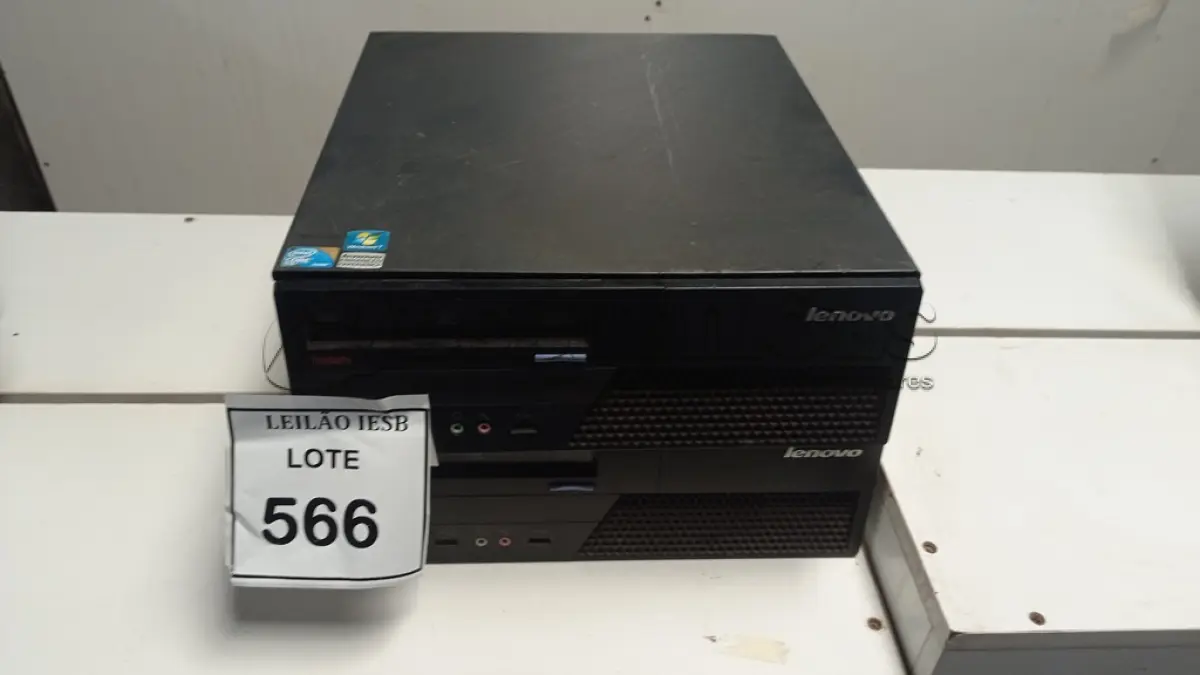 LOTE 566 - 02 CPUS LENOVO. (NO ESTADO) ATENÇÃO! FAZER A VISITAÇÃO ANTES DE ARREMATAR, NÃO SABEMOS SE FUNCIONA, LEILÃO NÃO TEM GARANTIA E NEM DEVOLUÇÃO, SUJEITO A POSSÍVEIS AVARIAS VISÍVEIS/OCULTAS E/OU AUSÊNCIA DE COMPONENTES.